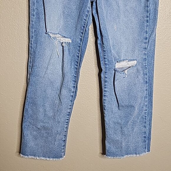 Frayed Jeans High Rise Straight Ankle 29 - Picture 3 of 11